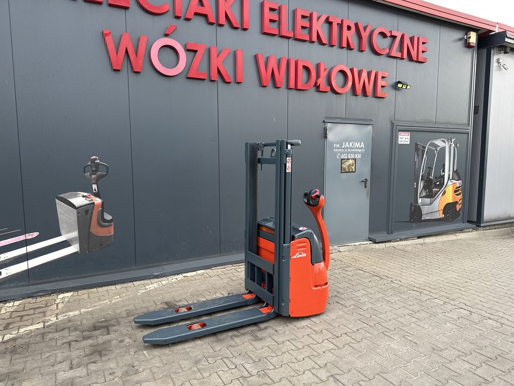 Paleciak elektryczny Linde 240 cm 1000 kg mały zwrotny paleciak