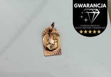 Złota Zawieszka Maryja Z Frezowaniami  | Jak Nowa  | 585 | 0.76 g