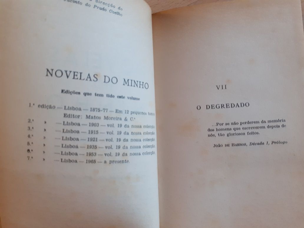 Novelas do Minho de Camilo Castelo Branco - 1965