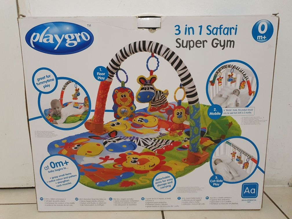 Mata do zabawy Safari Playgro 3 w 1 wiek 0 m+