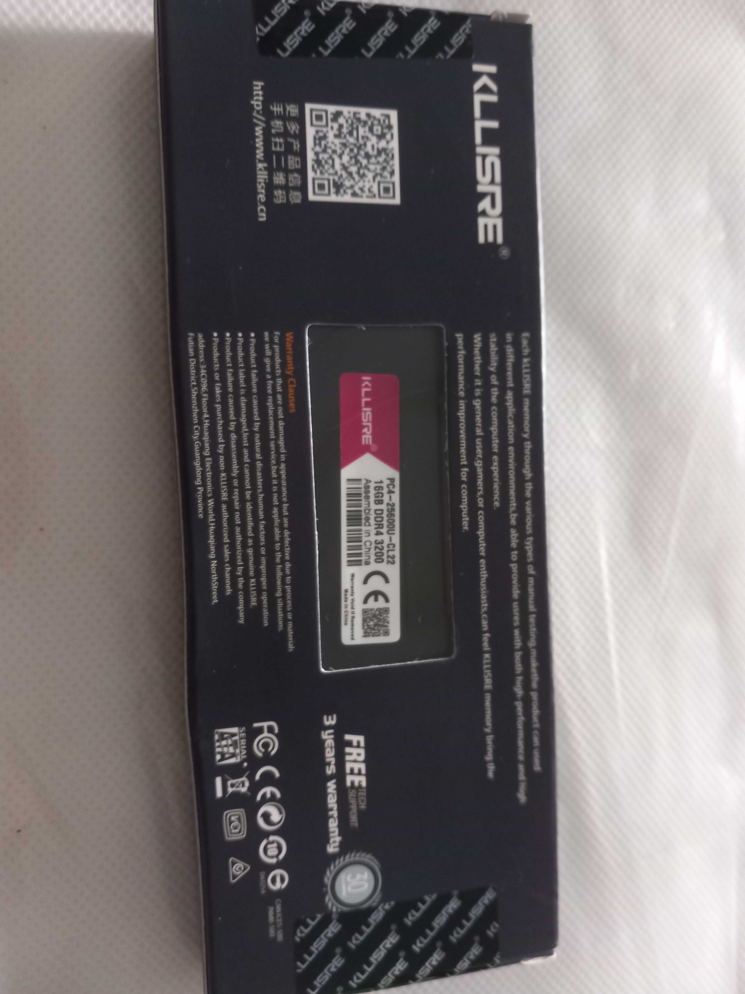 RAM pretas 32GB (2x16GB) DDR4 3200MHz