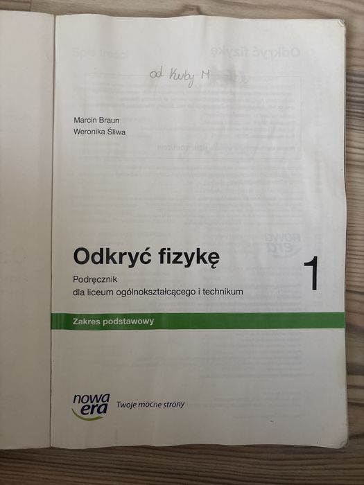 Odkryz fizyke klasa 1 zakres podstawowy