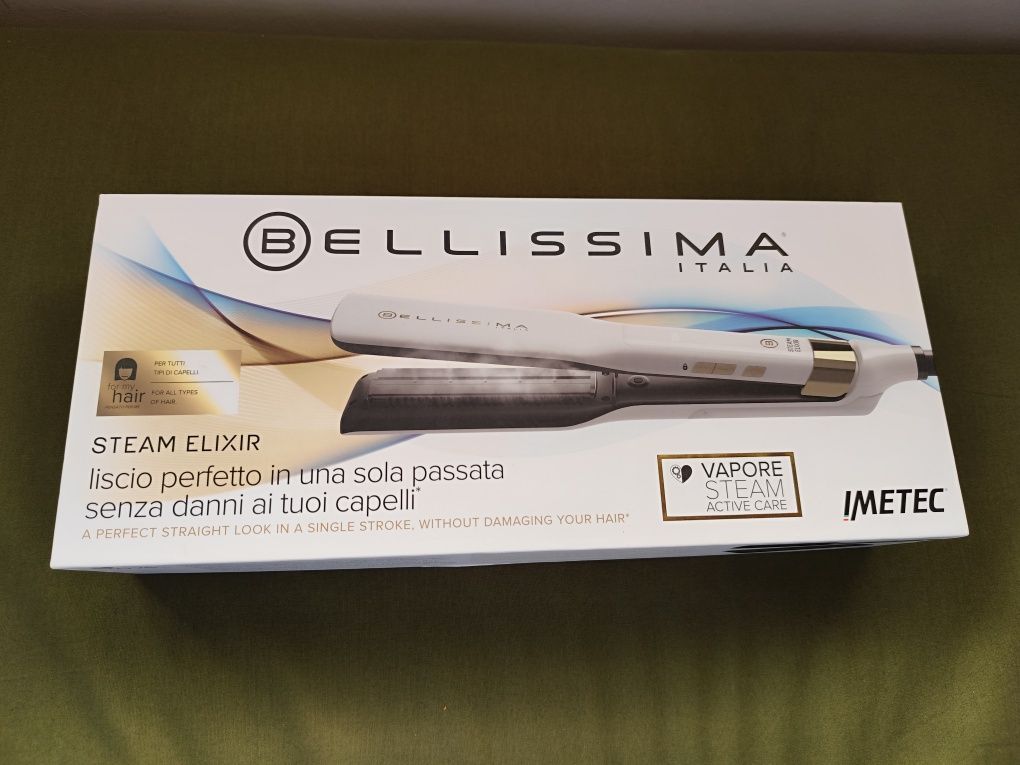Alisador de Cabelo BELISSIMA Elixir a Vapor 11808 (Cerâmica - 170-230