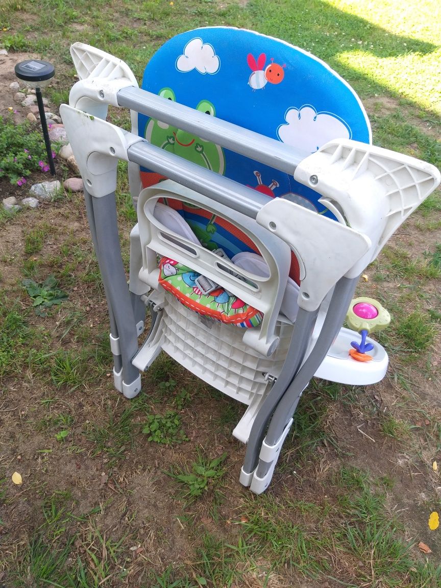 Krzesełko do karmienia Smiki żaba fotel dziecięcy składany