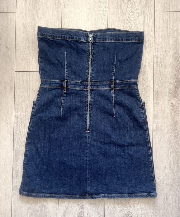 Nowa Dżinsowa bawełniana sukienka bez ramiączek XL