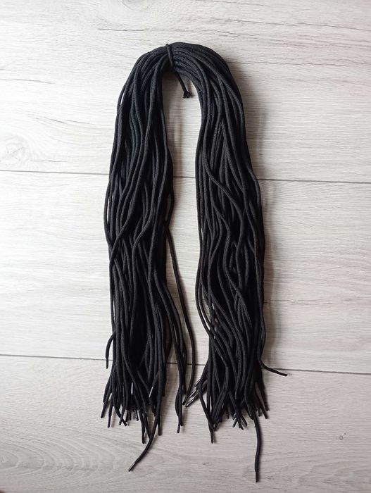 zestaw 25 par sznurówki sznurowadła czarne 80 cm.