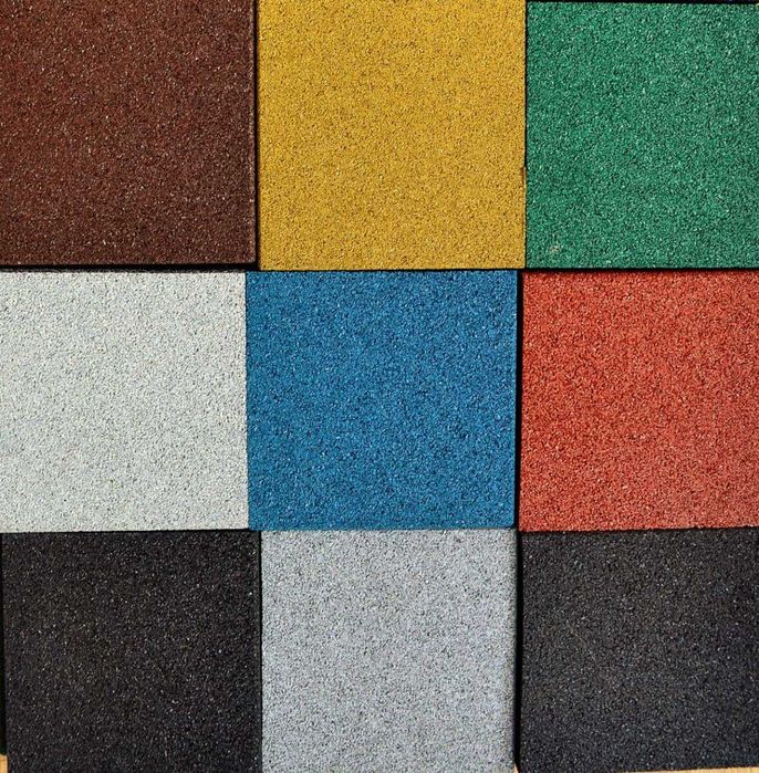 Гумова плита 500*500 мм від виробника для дитячих майданчиків