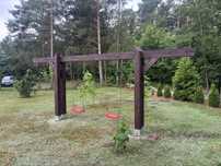 Huśtawka ogrodowa/place zabaw/meble ogrodowe/huśtawki z bala/altany