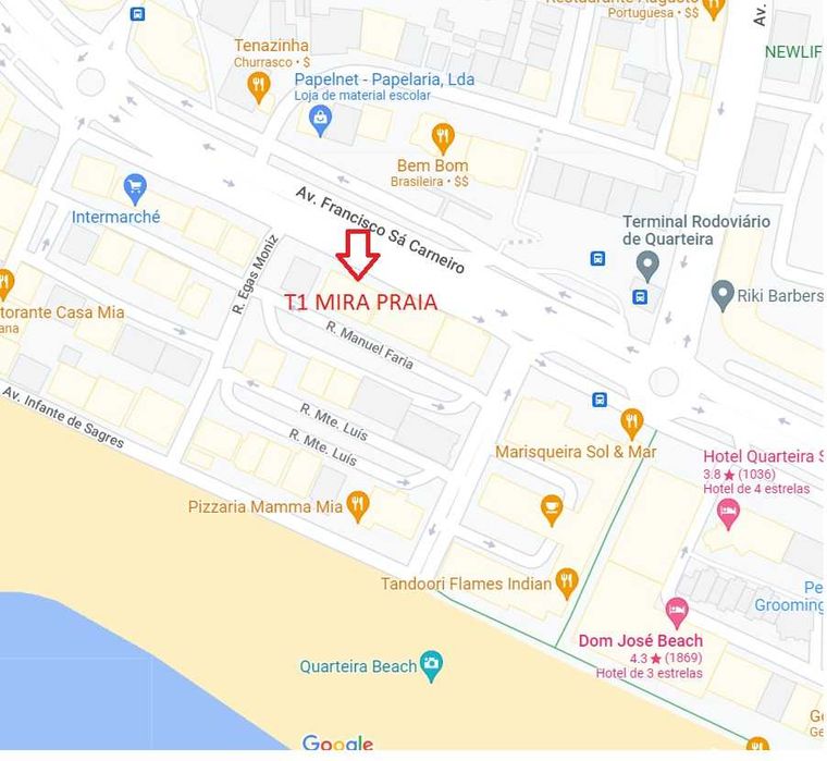 T1 Quarteira 50 metros da praia