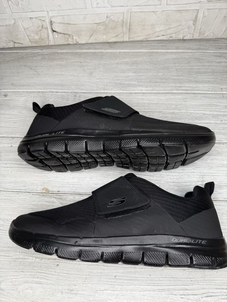 Мужские черные кроссовки skechers flex advantage 2.0 44 размер