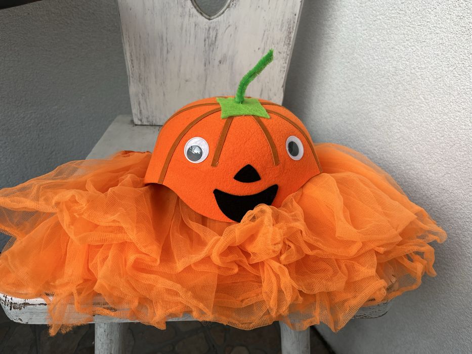 Strój karnawał halloween dynia przedszkole zerówka 1 klasa