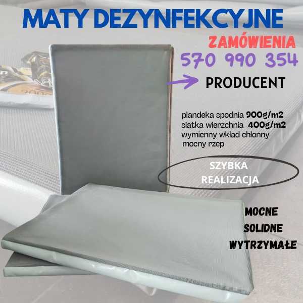 Mata Dezynfekcyjna Przejazdowa, maty- 50x200X5cm STOP ASF PTASIA GRYPA