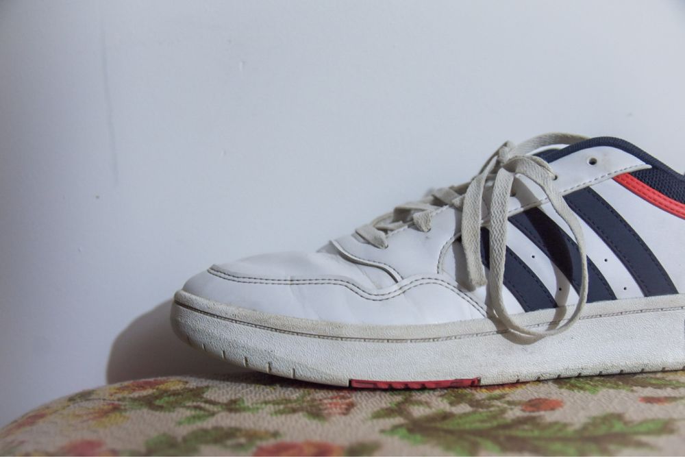 Buty adidas Męskie 45½, niebiesko białe.