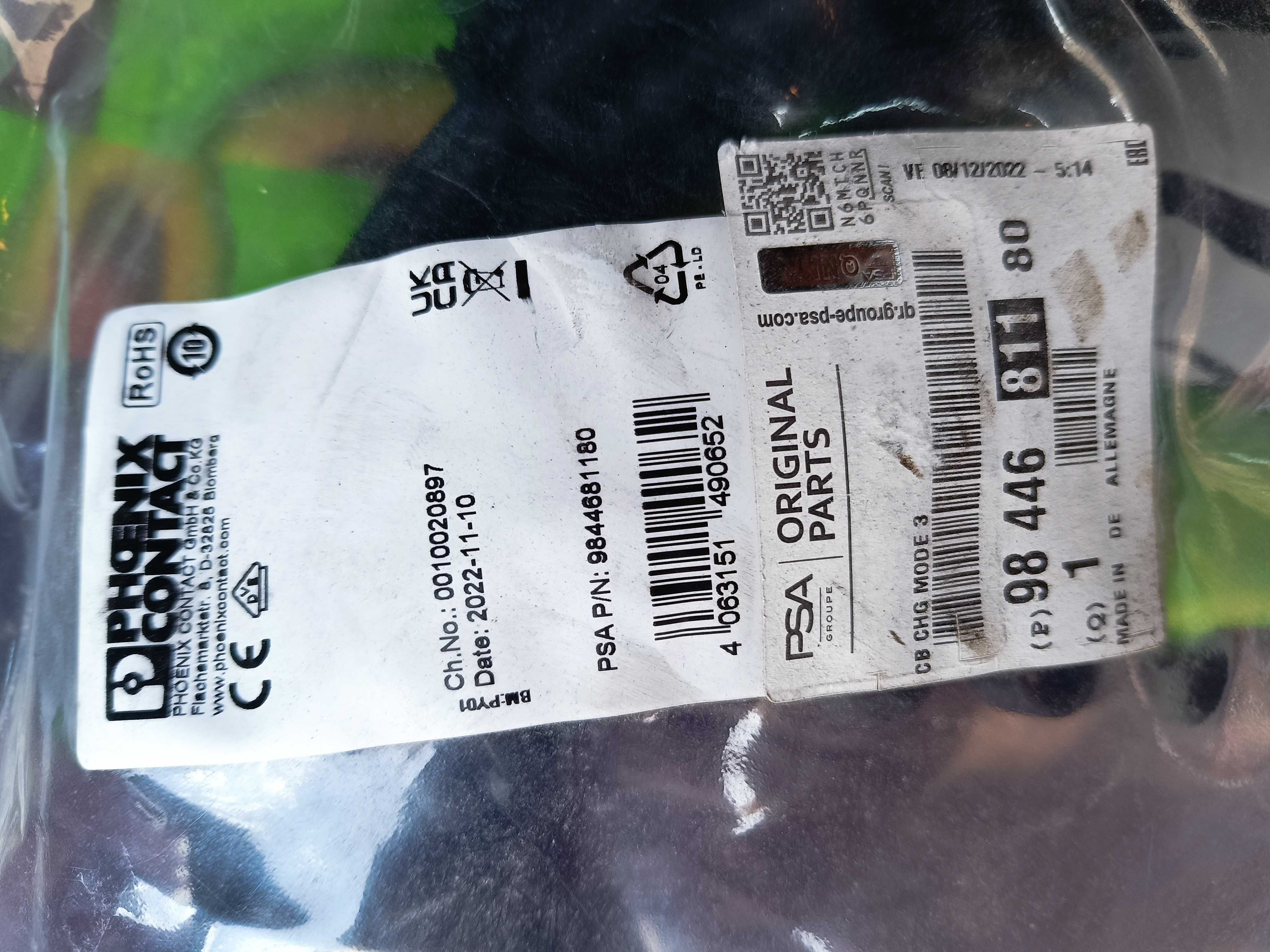 Cabos carregamento viaturas ELÉTRICAS/ PLUGIN, novos e de origem PSA.