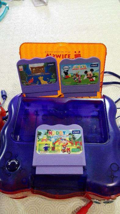 Consola VTech com 3 Jogos