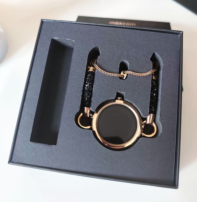 Elegancki smartwatch MAXCOM FW51 Crystal Złoty