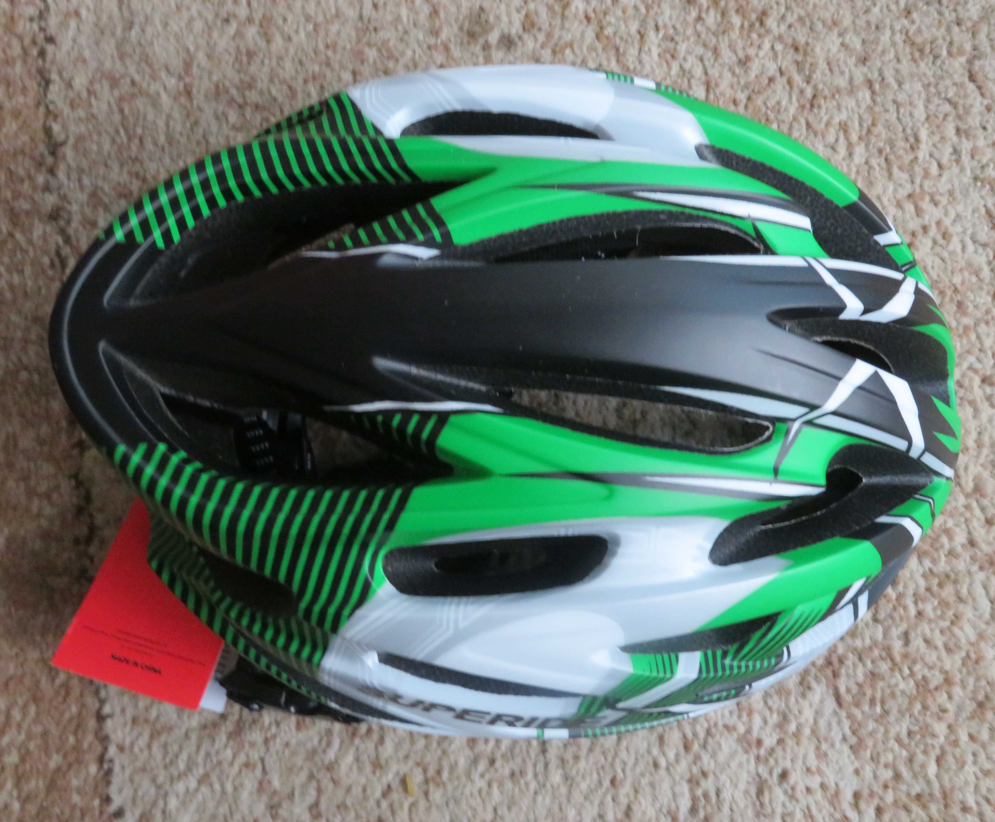 Kask rowerowy  zielony zintegrowane okulary, przyłbica  , osłona