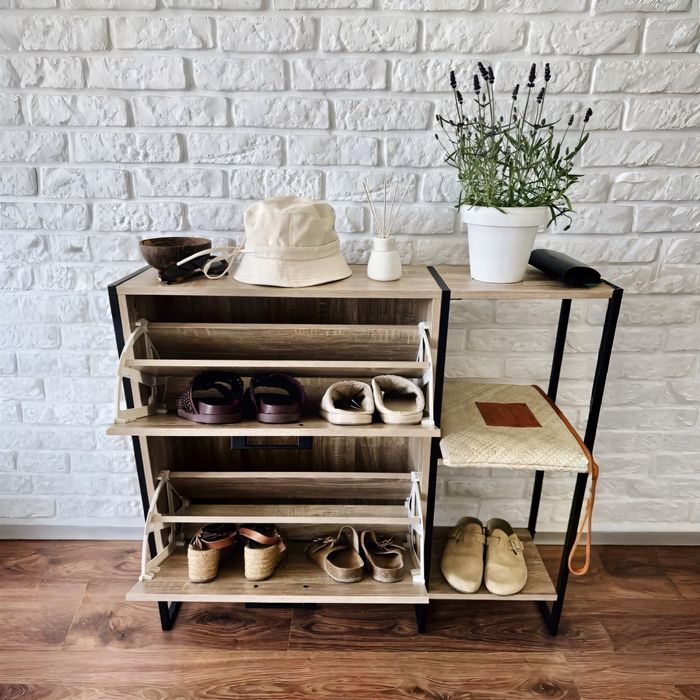 NOWA Szafka Regał Komoda Na Buty 2 Komory Pojemna LOFT