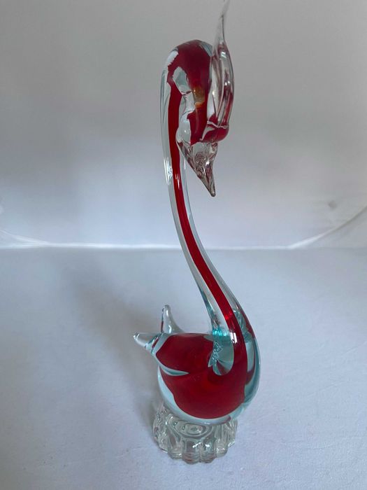 Szklana figurka czapli - Murano