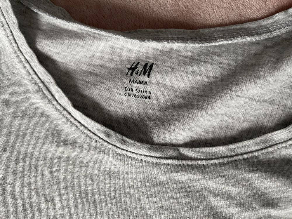 Mama bawełniany szary top H&M - rozmiar S