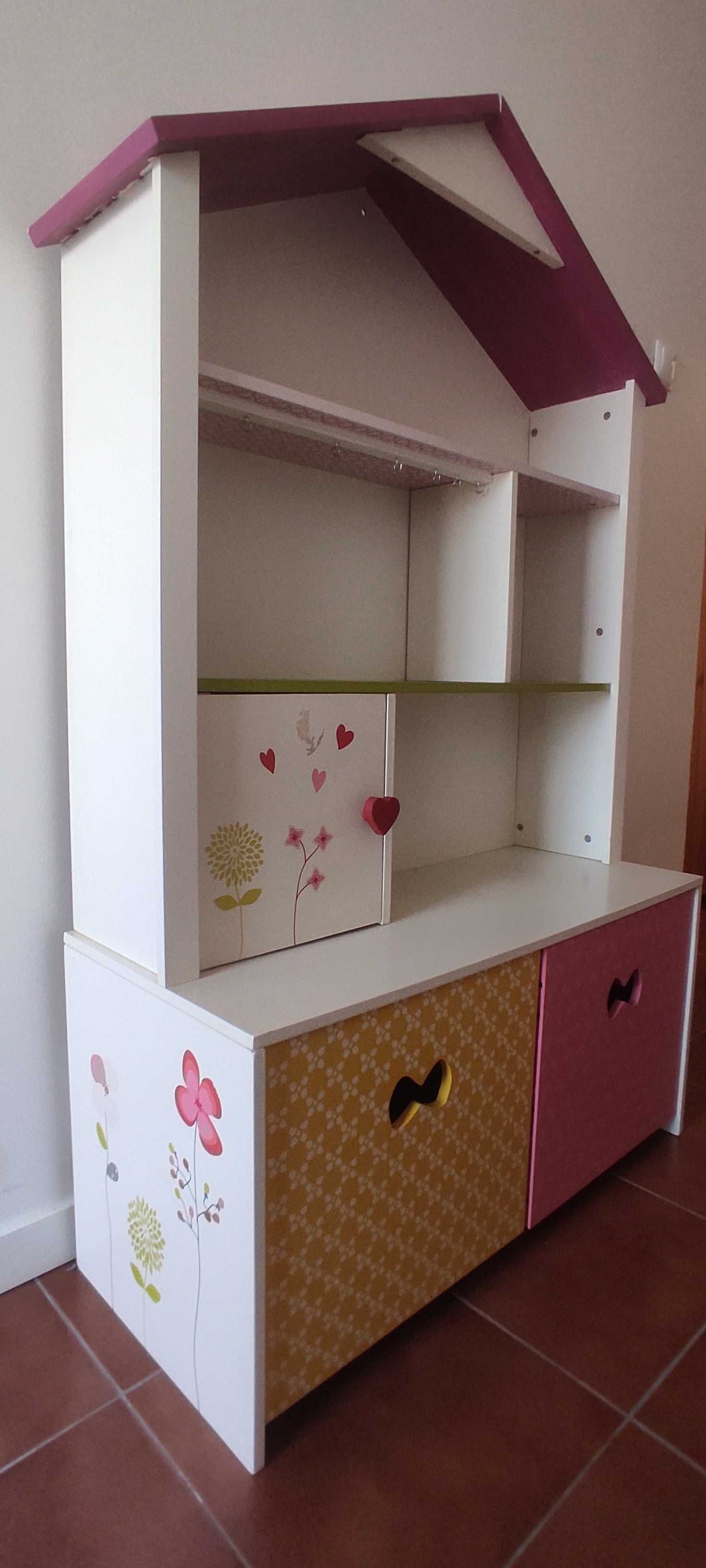 Estante de madeira para brinquedos/livros/casa de bonecas