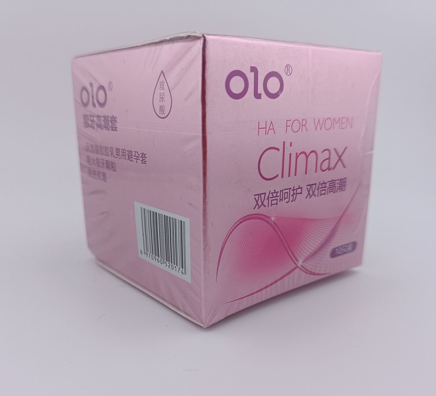 Презервативы OLo Climax 0.01мм 10шт. с точками и гелауроновой кислотой