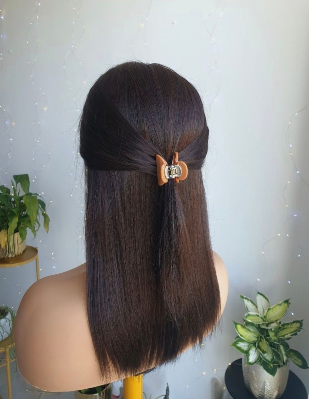 Peruka z włosów naturalnych Megan ciemny brąz lace front