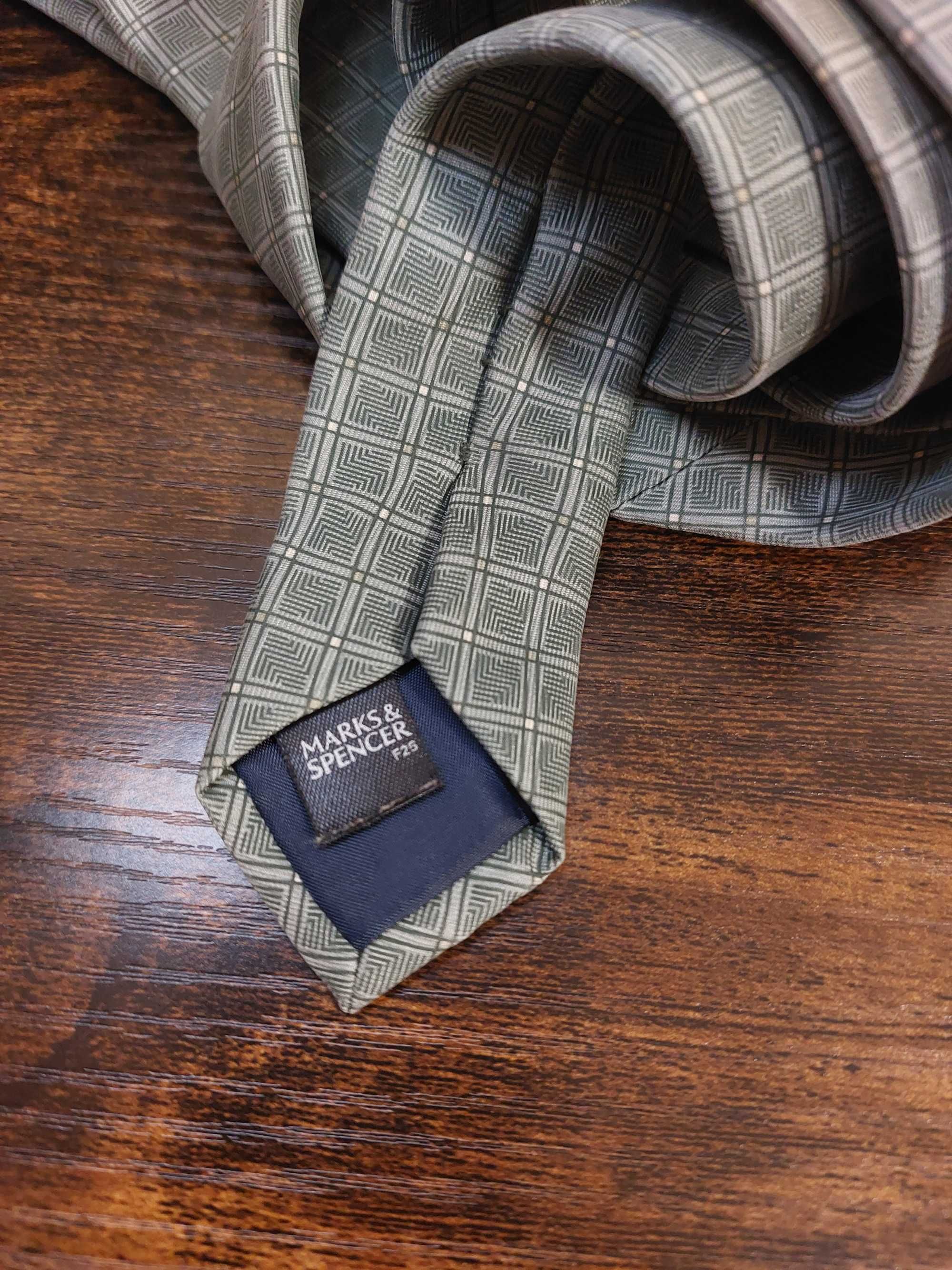 Krawat marki Marks&Spencer 100% jedwab.