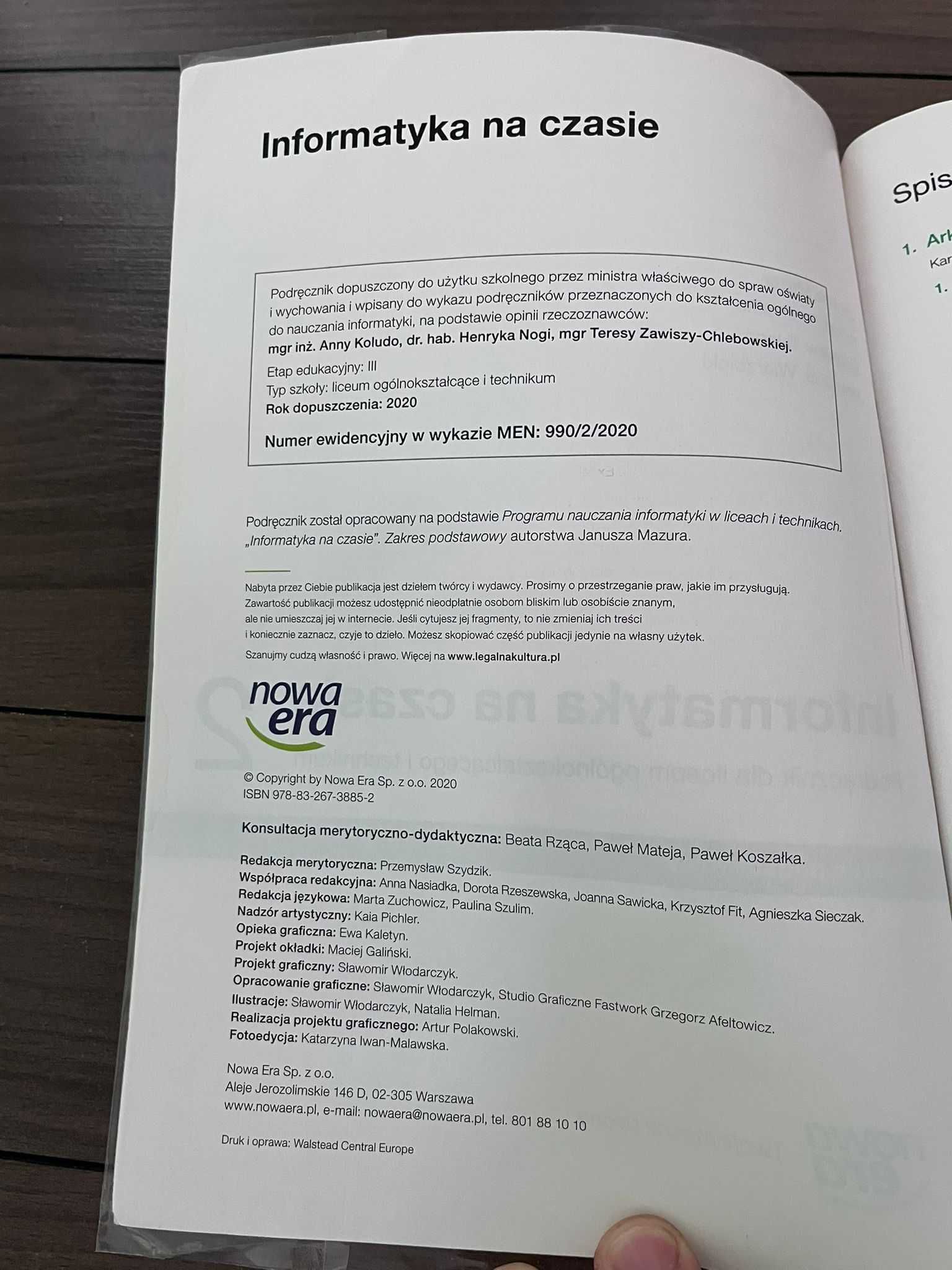 Informatyka na czasie, kl 2, Nowa Era
