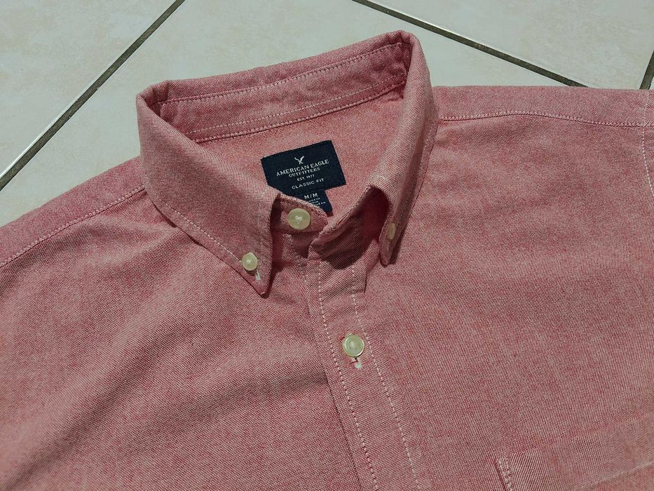 AMERICAN EAGLE USA - NOWA! z LOGO Koszula Męska krótki rękaw rozmiar M