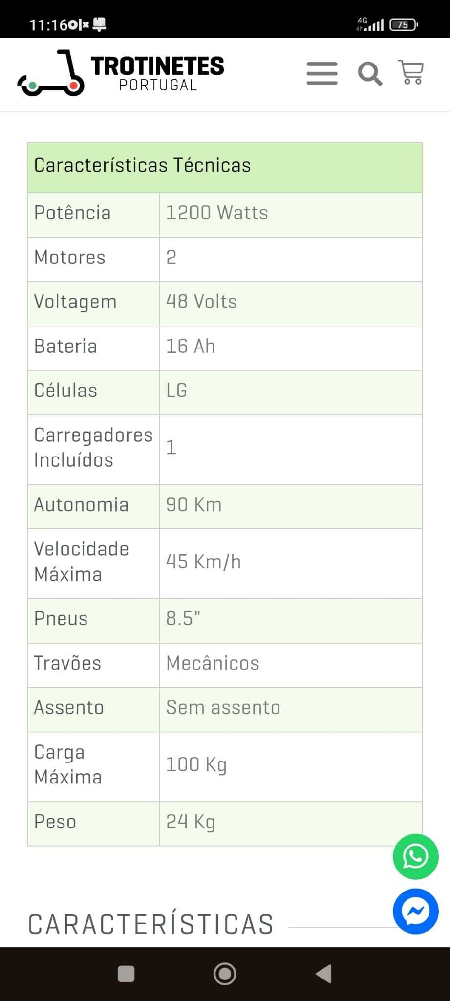 VESETT 8 1200W 90KM 45KM/H
