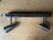 Lampa Sufitowa Halogen; listwa 2 punktowa/ Srebrny;Stal nierdzewna