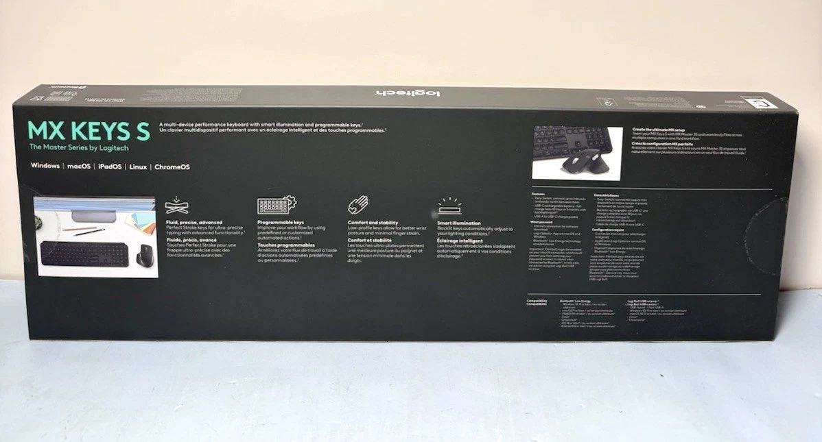 Клавіатура Logitech MX Keys S full Ansi US Black