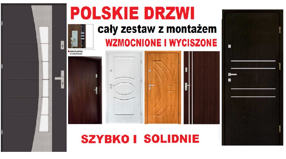 Drzwi z MONTAŻEM,wewnątrzklatkowe-zewnętrzne,WEJŚCIOWE do mieszkania