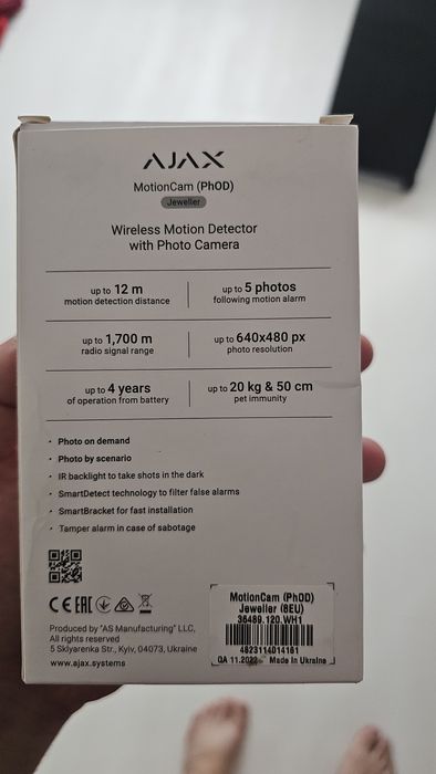 Ajax MotionCam (PhOD) Jeweller Беспроводной датчик движения