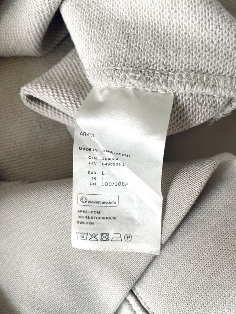 Arket Bluza oversize jasny beż 100% bawełna