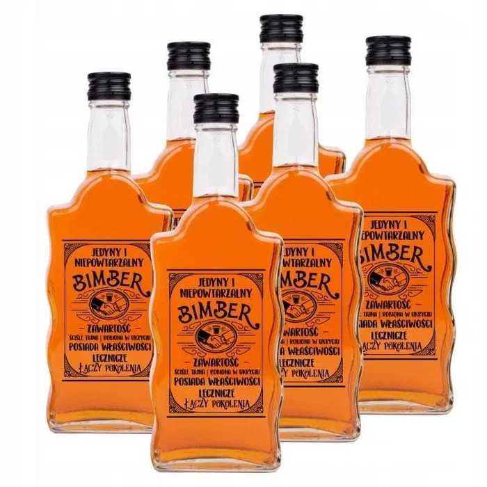 20x Butelki Warta 500 ml z nadrukiem Jedyny i Niepowtarzalny + zakr.