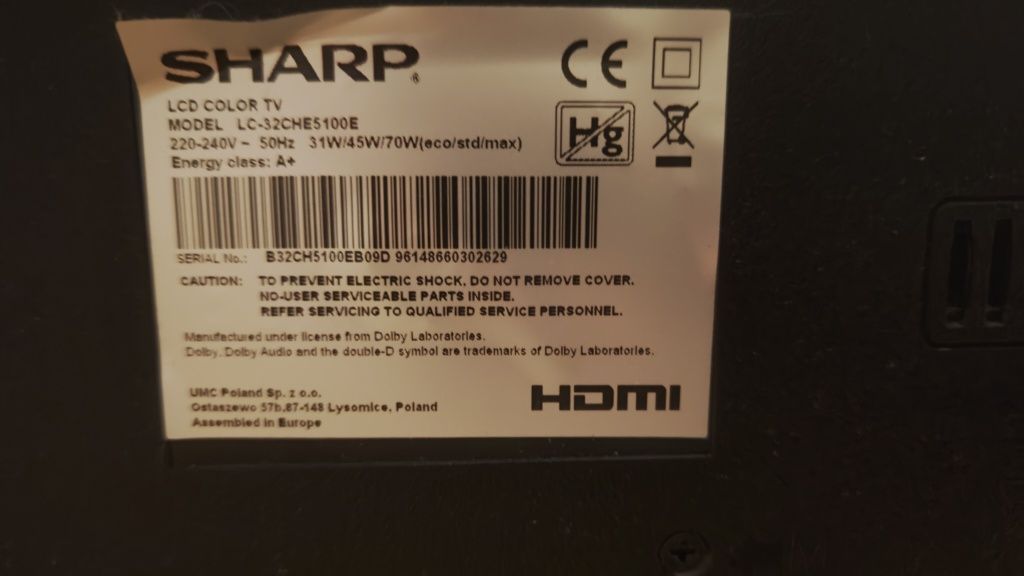 telewizor sharp lcd