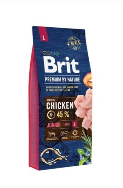 Brit Premium Junior L 15 кг - cухий корм для цуценят і молодих собак в