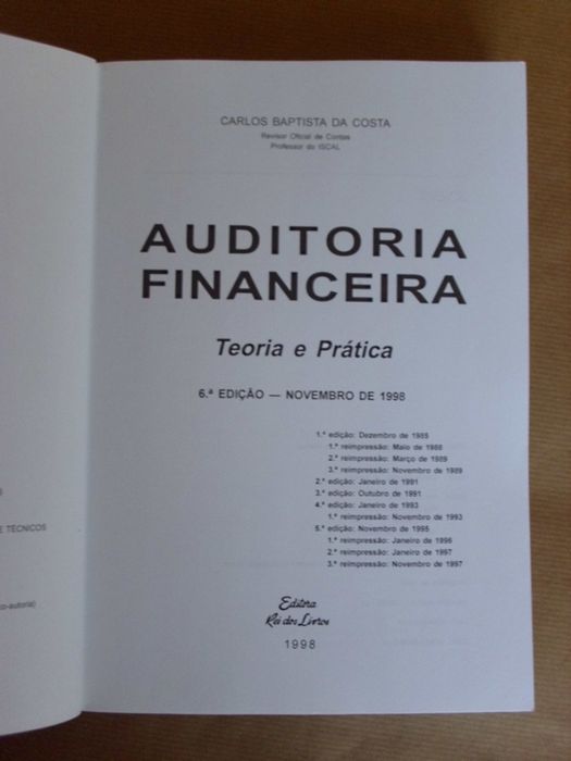 Auditoria Financeira - Teoria e Prática de Carlos Baptista da Costa