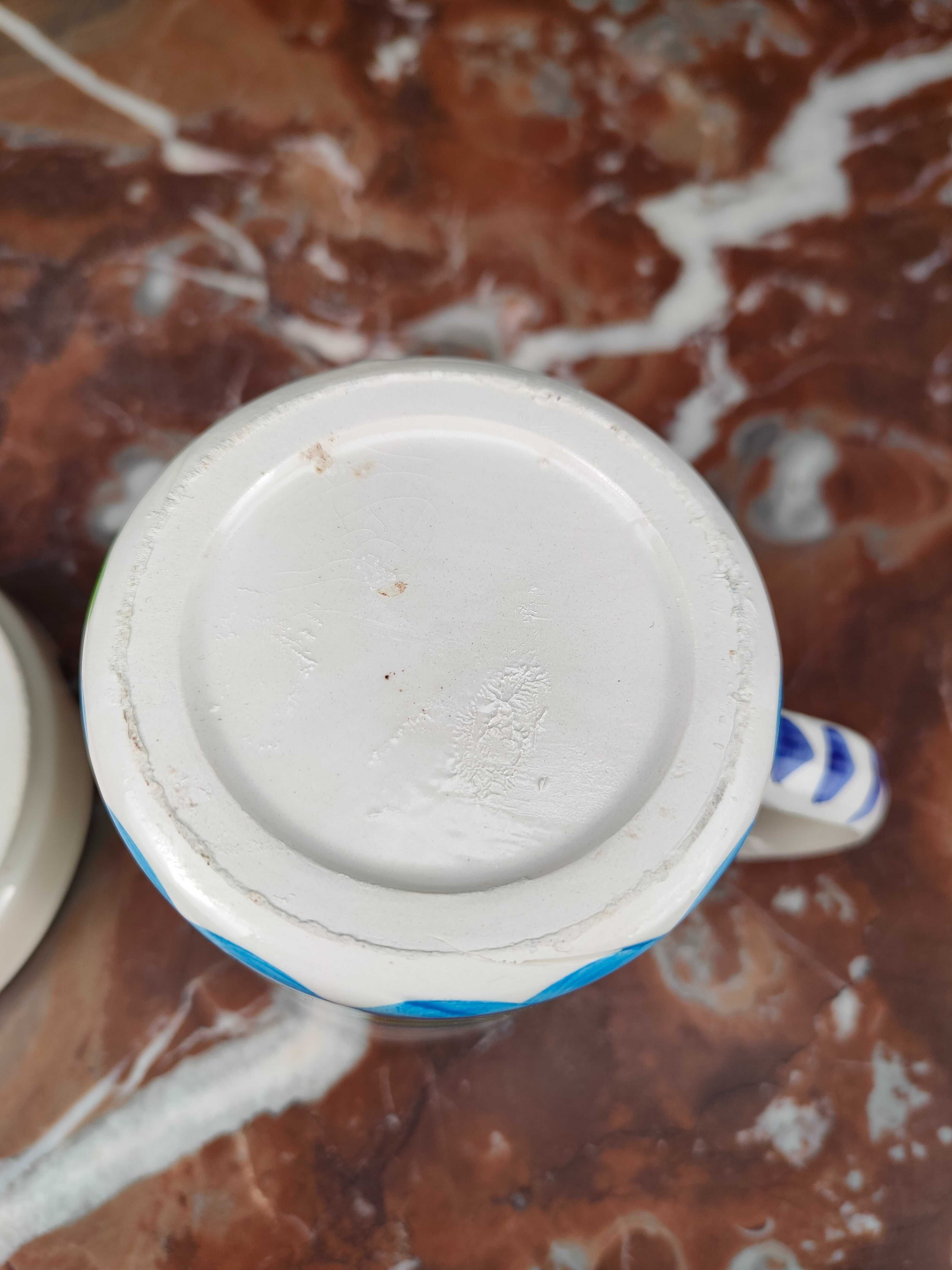 Śliczny ręcznie robiony kubek i popielniczka - Menorca - 320 ml
