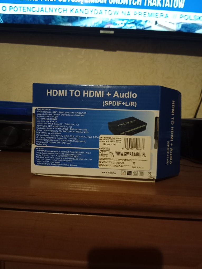 Adapter hdmi-optyczne-typ cinch -usb