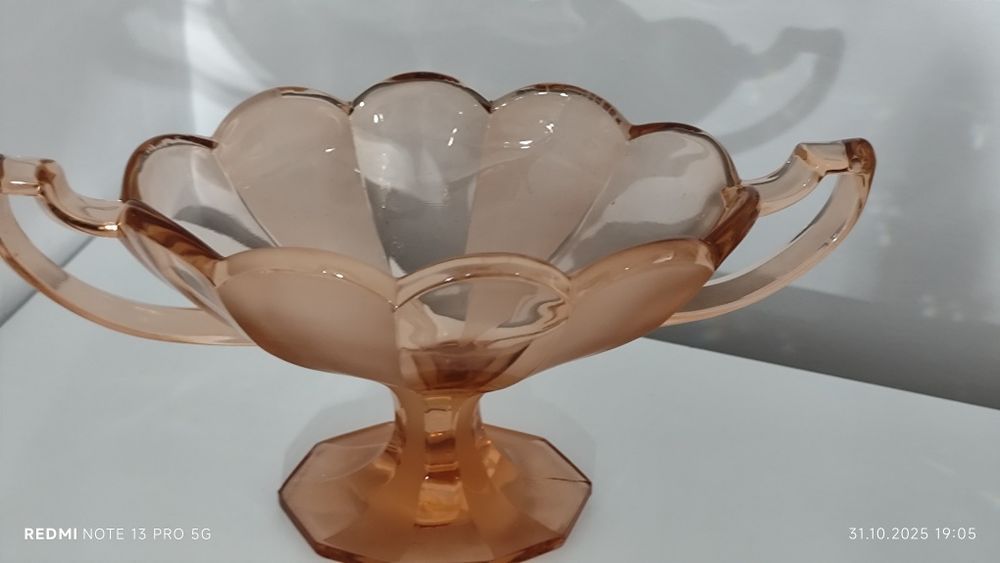 Szkło Kolorowe Gondola Żardiniera ArtDeco