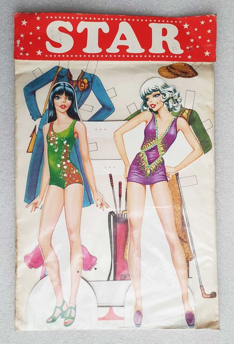 Antigas Folhas de Bonecas Recortáveis ~ "STAR" ~ Anos 80 ~ RARAS
