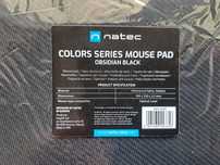 Podkładka pod mysz Natec Colors Series Obsidian Black 300X250mm