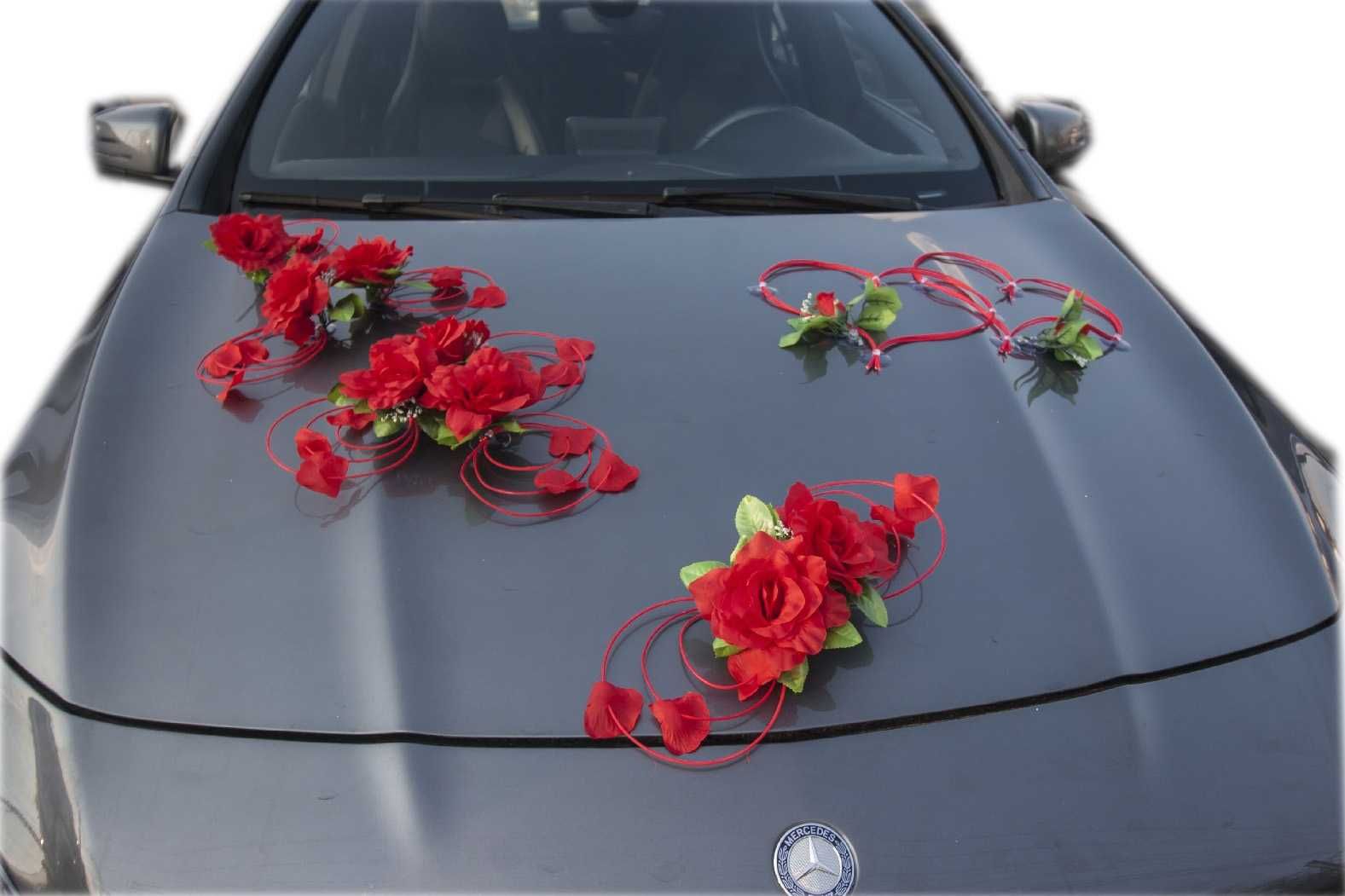 NOWA dekoracja ozdoba na samochód do ślubu 062 SUPER CENA