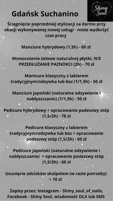 Manicure, pedicure hybrydowy i henna, laminacja brwi