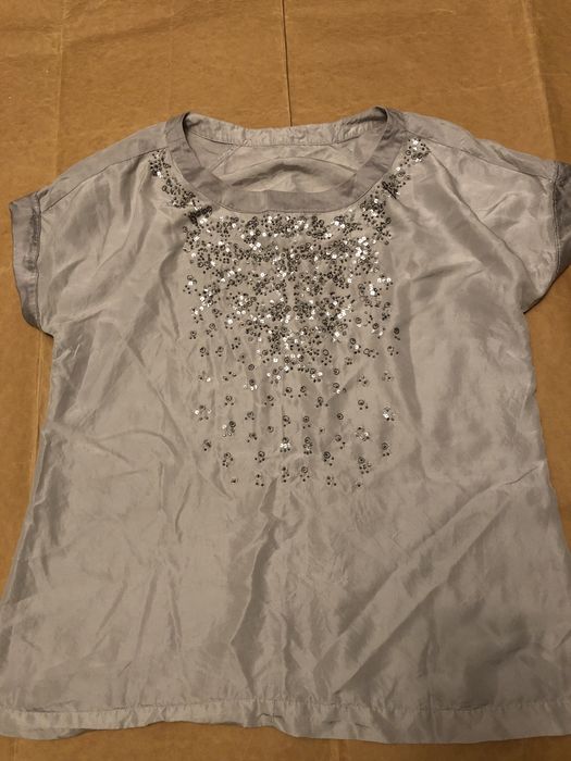 Bluzka na krotki rękaw jedwabna r. 40-42