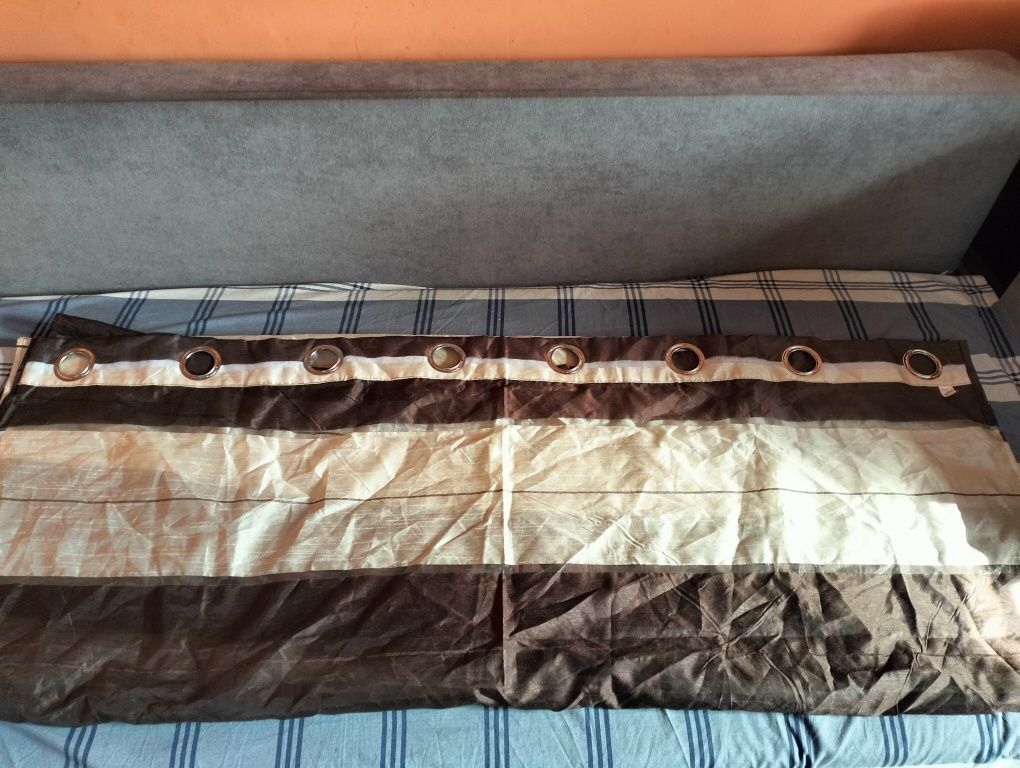 Firana  zasłona w pasy plus materiał