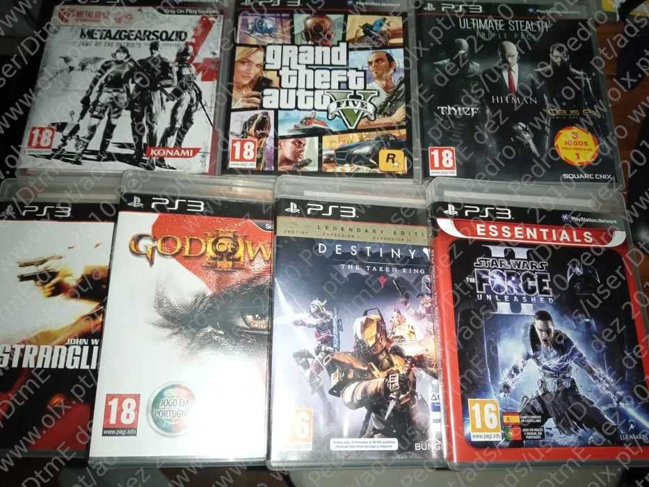 Jogos Playstation 3 ( God of War 3, Metal Gear Solid 4, GTA V, ... )